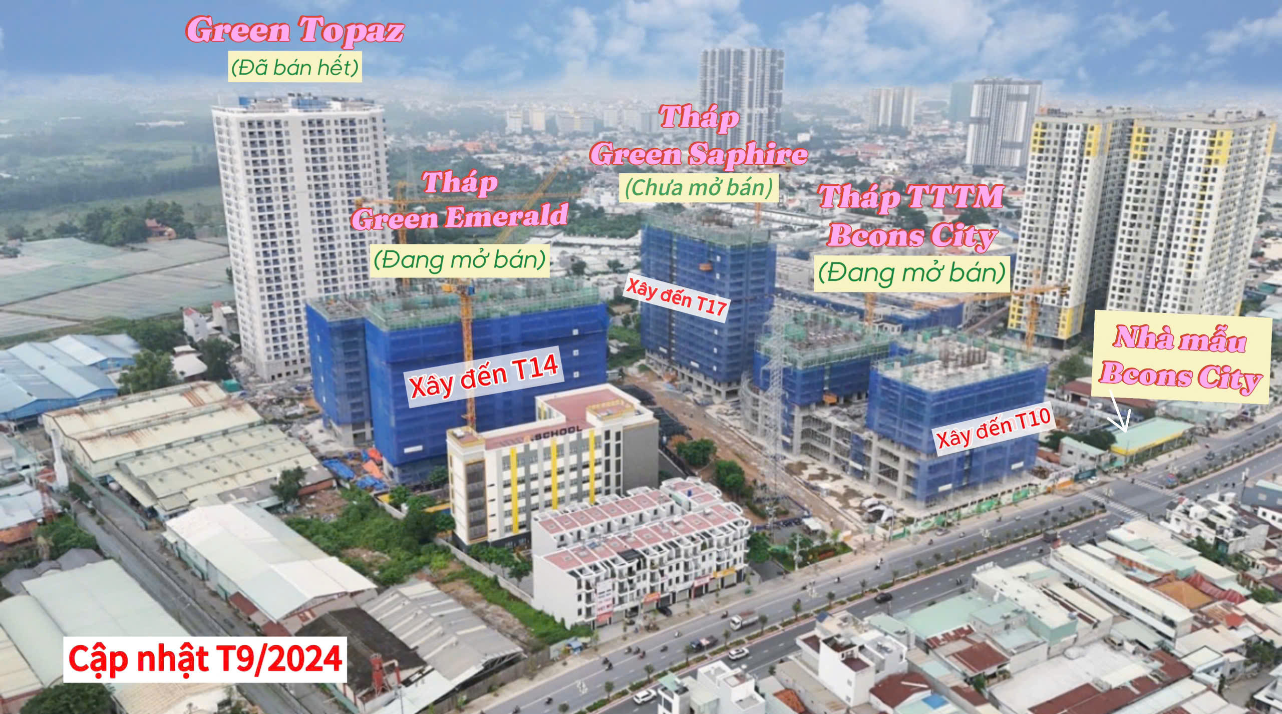 Tiến Độ Tháng 9-2024 Bcons City