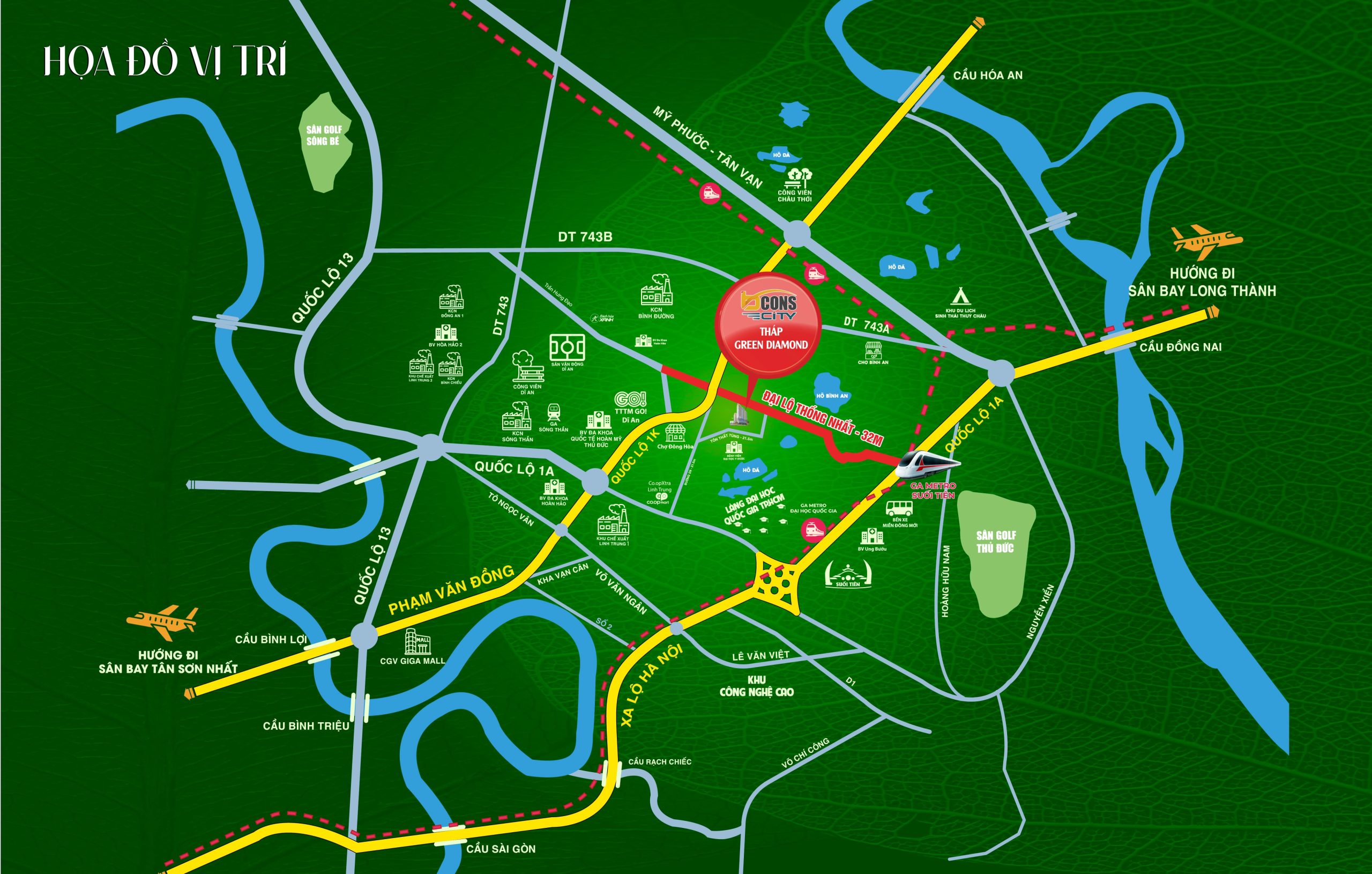 Vị trí Tháp Green Diamond 