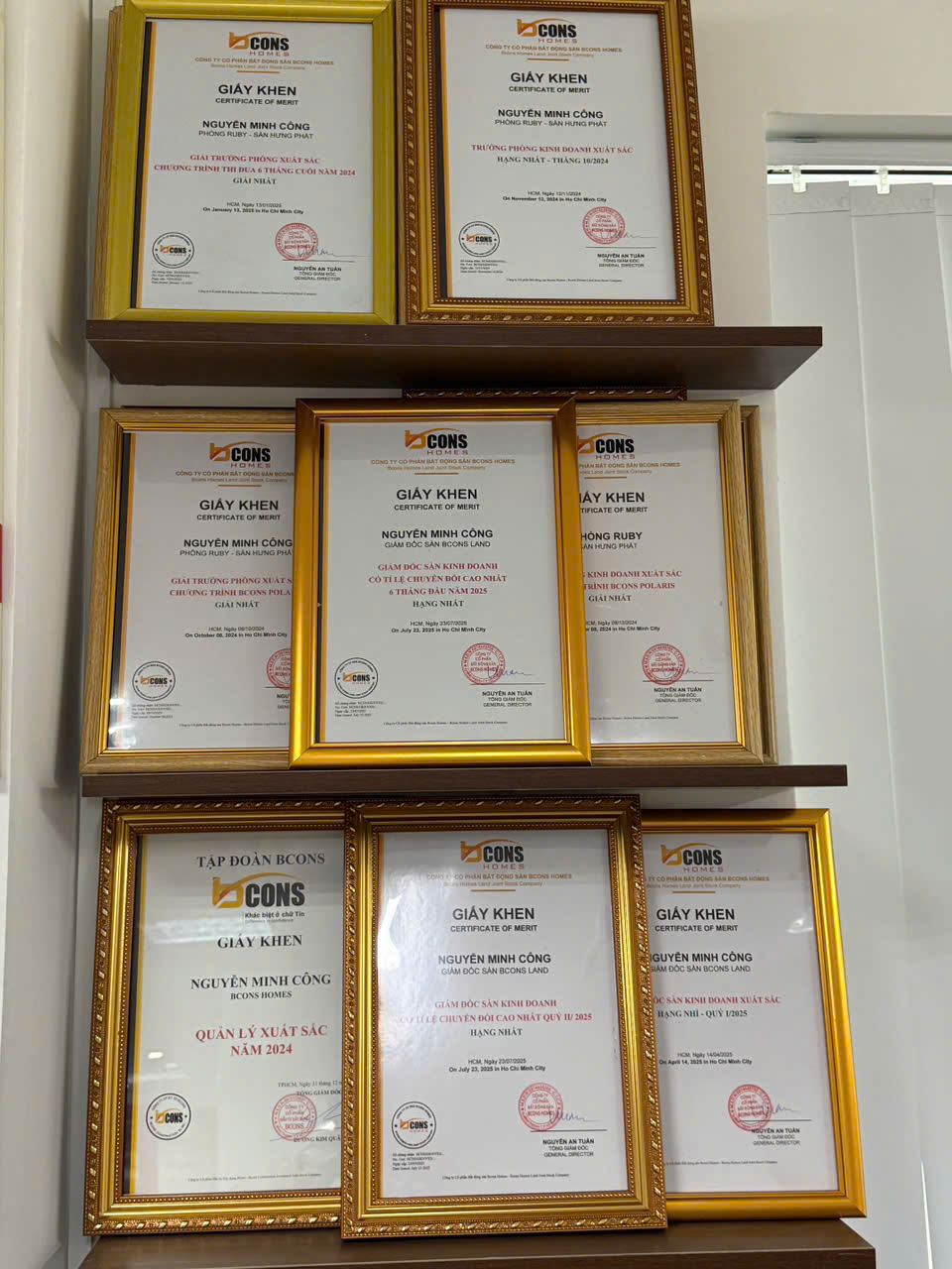 Thành tựu sếp Công