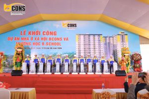Đại diện Chủ đầu tư và chính quyền địa phương thực hiện nghi thức khởi công dự án Bcons City Life tại Tân Uyên.