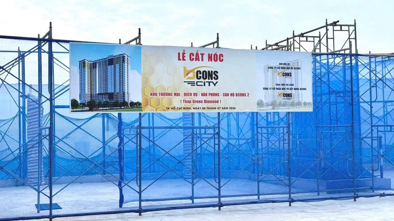 Lễ Cất Nóc Tháp Green Diamond Khu Đô Thị Bcons City Tháng 7/2026