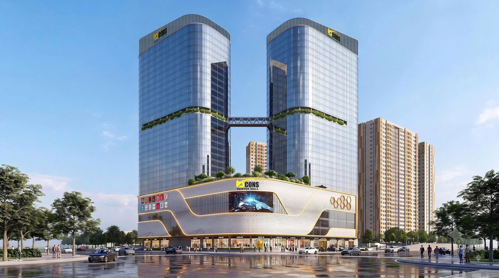 Phối cảnh toàn khu Bcons Center City với diện mạo mới lung linh, sang trọng